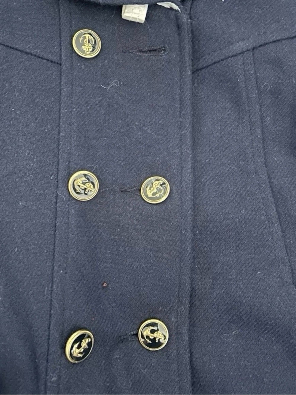 Girl’s Tailored By Rothschild Navy Blue Wool Formal Coat Size 5 - Picture 3 of 5